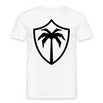 Armoiries du symbole de Palm Island - T-shirt homme - blanc - Devant - AI Model Male 178 dark (178cm)