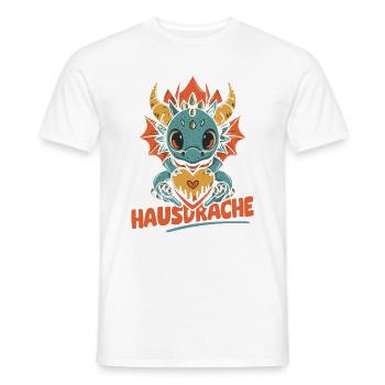 Hausdrache. Stark, Mutig und Unbesiegbar. Drache - Männer T-Shirt - Weiß - Vorne - AI Model Male 178 dark (178cm)