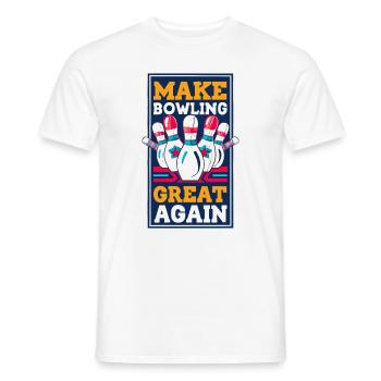 Make Bowling Great Again - Bowling Ball Pin - T-shirt homme - blanc - Devant - AI Model Male 178 dark (178cm)