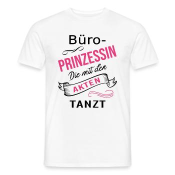 Sekretärin Büroprinzessin Sachbearbeiterin - Männer T-Shirt - Weiß - Vorne - AI Model Male 178 dark (178cm)