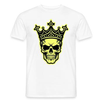Crâne Roi Couronne - T-shirt homme - blanc - Devant - AI Model Male 178 dark (178cm)