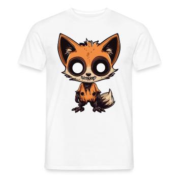 Renard Halloween Bande Dessinée Drôle - T-shirt homme - blanc - Devant - AI Model Male 178 dark (178cm)