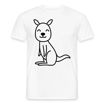 Kangaroo Comic - Männer T-Shirt - Weiß - Vorne - AI Model Male 178 dark (178cm)