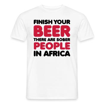 Beer - Männer T-Shirt - Weiß - Vorne - AI Model Male 178 dark (178cm)