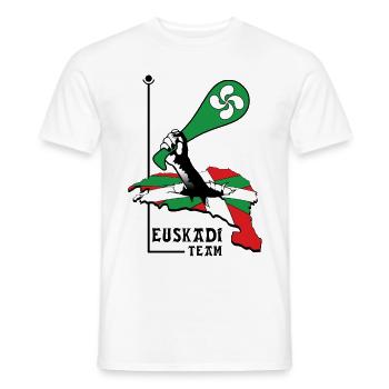 Euskadi team 06 - Men's T-Shirt - white - Front - AI Model Male 178 dark (178cm)
