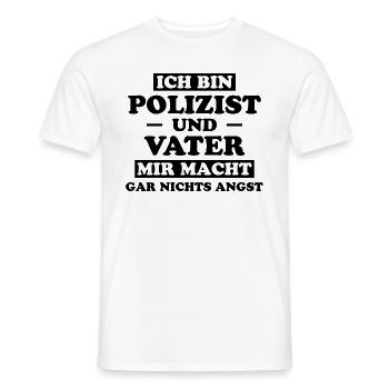 Polizist Lustiger Spruch Polizei Polizist Geschenk - Männer T-Shirt - Weiß - Vorne - AI Model Male 178 dark (178cm)
