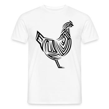 Huhn Tribal Tattoo - Männer T-Shirt - Weiß - Vorne - AI Model Male 178 dark (178cm)