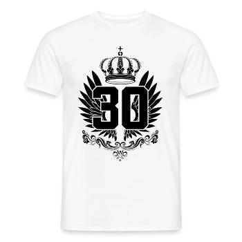 30TH BIRTHDAY FINALLY 30 YEARS - Men's T-Shirt - white - Front - AI Model Male 178 dark (178cm)