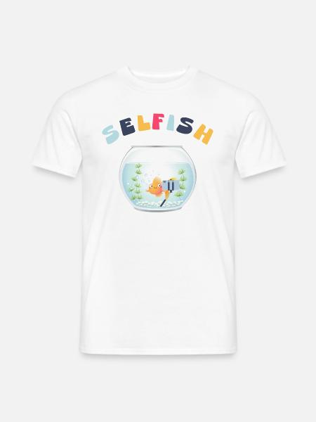 Selfie Selfish Lustige Bilder Humor - Männer T-Shirt - Weiß
