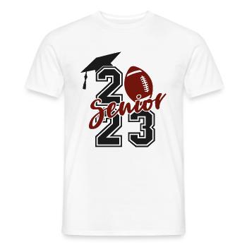 Football 2023 Senior - Men's T-Shirt - white - Front - AI Model Male 178 dark (178cm)