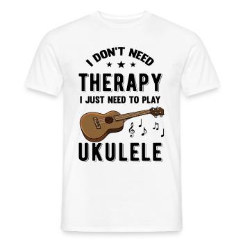 Nur Meine Ukulele lustiger Spruch - Männer T-Shirt - Weiß - Vorne - AI Model Male 178 dark (178cm)