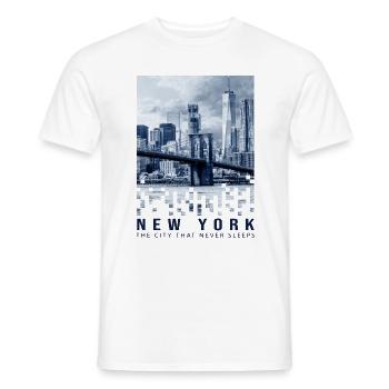 New York City Statue of Liberty USA Souvenir NYC - Men's T-Shirt - white - Front - AI Model Male 178 dark (178cm)