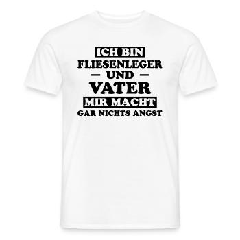 Fliesenleger Lustig Spruch Job Bodenleger Geschenk - Männer T-Shirt - Weiß - Vorne - AI Model Male 178 dark (178cm)