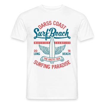 MER BALTIQUE - Cool Darss Surfer Cadeaux Surf Shirts - T-shirt homme - blanc - Devant - AI Model Male 178 dark (178cm)