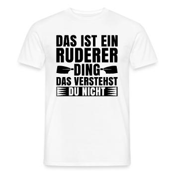 Ruderer Rudern Ruder Rudersport Geschenk - Männer T-Shirt - Weiß - Vorne - AI Model Male 178 dark (178cm)