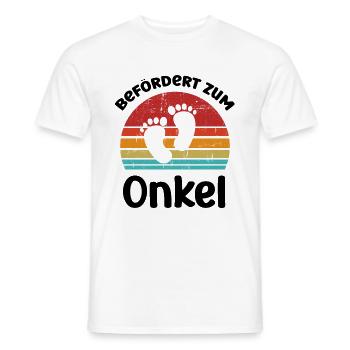 Befördert zum Onkel Du wirst Onkel - Männer T-Shirt - Weiß - Vorne - AI Model Male 178 dark (178cm)
