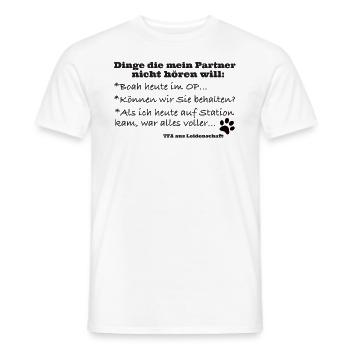Tiermedizin Leidenschaft Tierliebe Tierarzt TFA - Männer T-Shirt - Weiß - Vorne - AI Model Male 178 dark (178cm)