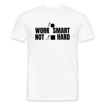 Work smart not hard - motivierender Spruch - Männer T-Shirt - Weiß - Vorne - AI Model Male 178 dark (178cm)