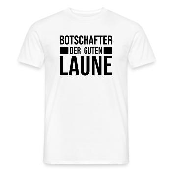 Botschafter der guten Laune - lustiger Spruch - Männer T-Shirt - Weiß - Vorne - AI Model Male 178 dark (178cm)