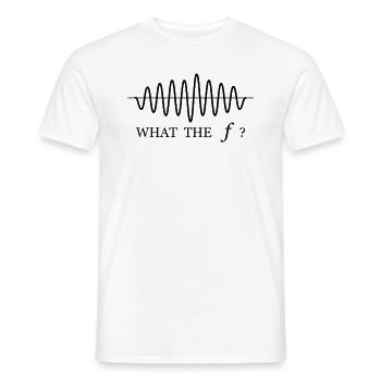 What the f Frequenz Formel lustiger Physik Spruch - Männer T-Shirt - Weiß - Vorne - AI Model Male 178 dark (178cm)