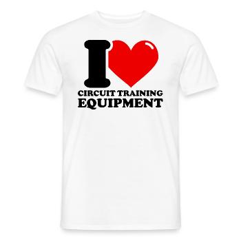 I Love Circuit Training Equipment - Fitness Weighth - Men's T-Shirt - white - Front - AI Model Male 178 dark (178cm)