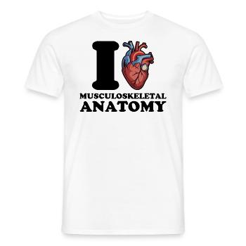 Ich liebe Anatomie des Bewegungsapparates - Männer T-Shirt - Weiß - Vorne - AI Model Male 178 dark (178cm)