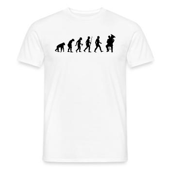 Evolution Of Tuba Player - Men's T-Shirt - white - Front - AI Model Male 178 dark (178cm)