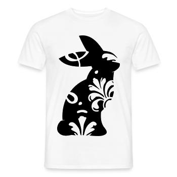 Hasen Silhouette mit Ornamenten - Männer T-Shirt - Weiß - Vorne - AI Model Male 178 dark (178cm)