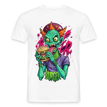 Burger Alien - Männer T-Shirt - Weiß - Vorne - AI Model Male 178 dark (178cm)