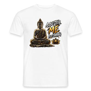 Besseres Ich kommt Buddha - Männer T-Shirt - Weiß - Vorne - AI Model Male 178 dark (178cm)