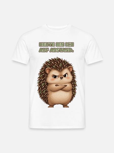 Igel auf Abstand - Männer T-Shirt - Weiß