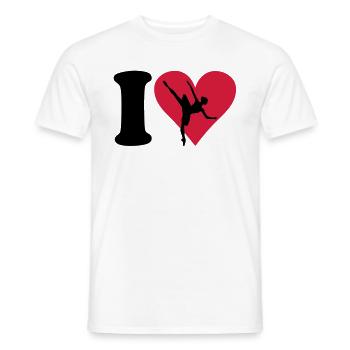 I love Ballett - Männer T-Shirt - Weiß - Vorne - AI Model Male 178 dark (178cm)