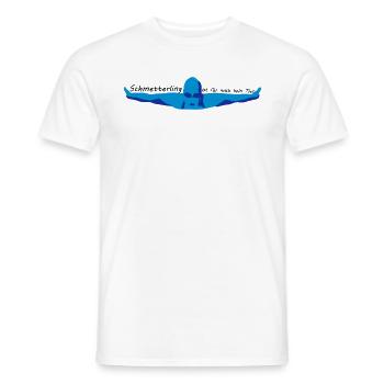 Schmetterling - kein Tier - Männer T-Shirt - Weiß - Vorne - AI Model Male 178 dark (178cm)