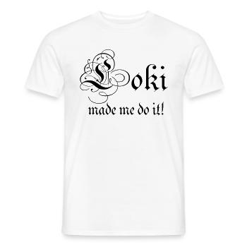 Wikinger Loki - Männer T-Shirt - Weiß - Vorne - AI Model Male 178 dark (178cm)