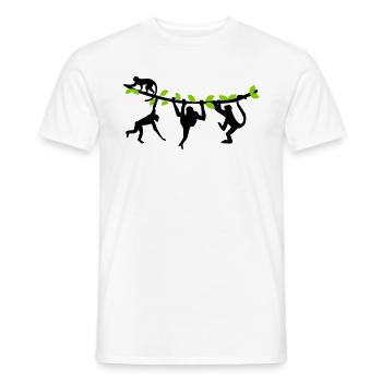 climbing monkeys - monkey - Men's T-Shirt - white - Front - AI Model Male 178 dark (178cm)