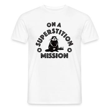 En mission de superstition avec Marmot - T-shirt homme - blanc - Devant - AI Model Male 178 dark (178cm)
