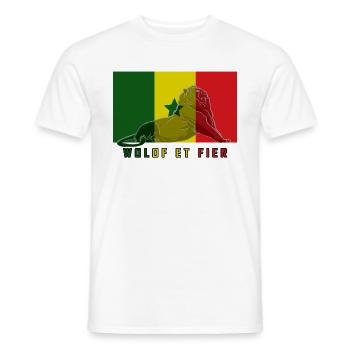 Wolof and proud - Men's T-Shirt - white - Front - AI Model Male 178 dark (178cm)