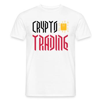CRYPTOCURRENCIES / CRYPTOS / CRYPTOLOGY TRADING - Men's T-Shirt - white - Front - AI Model Male 178 dark (178cm)