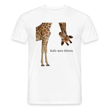 Giraffe – Tiere – Kinder – niedlich – süß - Männer T-Shirt - Weiß - Vorne - AI Model Male 178 dark (178cm)