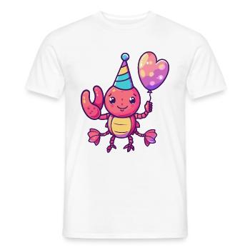Homard Crabe Anniversaire Bébé - T-shirt homme - blanc - Devant - AI Model Male 178 dark (178cm)