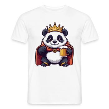 Panda Bière Drôle - T-shirt homme - blanc - Devant - AI Model Male 178 dark (178cm)
