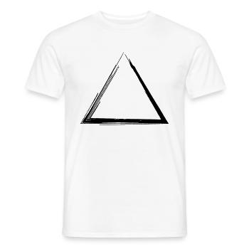 Triangle Grunge Shape Tribal Symbol - Men's T-Shirt - white - Front - AI Model Male 178 dark (178cm)