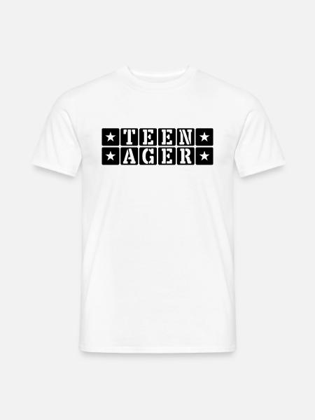TEENAGER - TEENIE - JUGENDLICHER - HERANWACHSENDER - Männer T-Shirt - Weiß