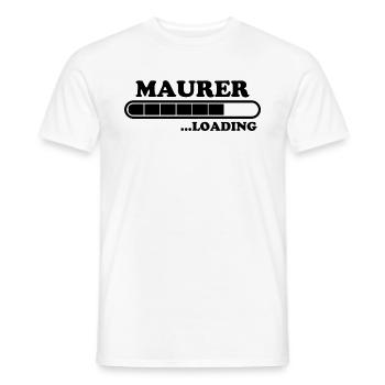Maurer Spruch Baustelle Lustiges Maurer Geschenk - Männer T-Shirt - Weiß - Vorne - AI Model Male 178 dark (178cm)
