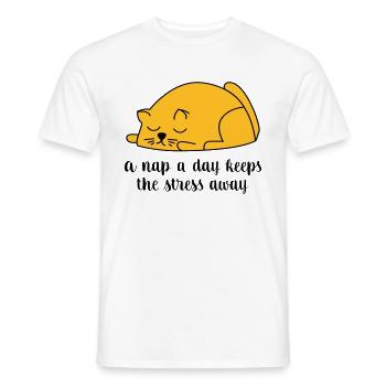 schlafen - Männer T-Shirt - Weiß - Vorne - AI Model Male 178 dark (178cm)