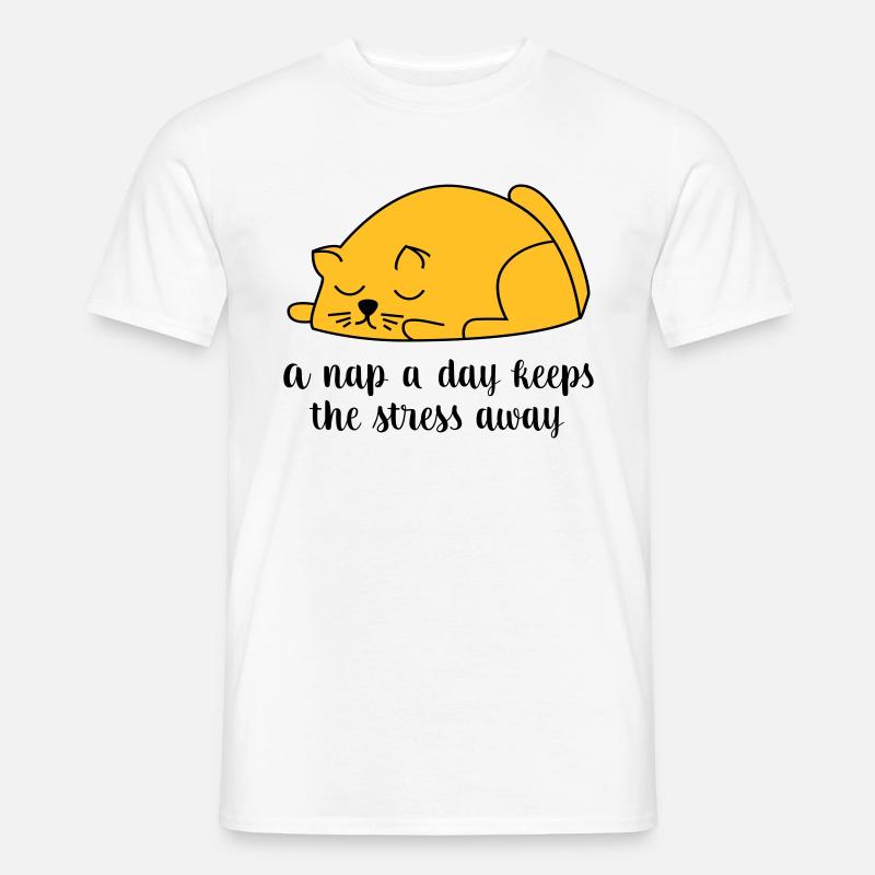 schlafen - Männer T-Shirt - Weiß