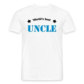 World's best Uncle - Men's T-Shirt - white - Front - AI Model Male 178 dark (178cm)