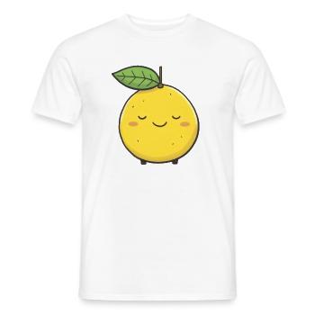 Lemon Funny Cute Lemon Summer Citrus Fruit Lovers - Men's T-Shirt - white - Front - AI Model Male 178 dark (178cm)