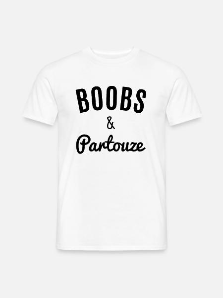 Boobs & partouze - T-shirt homme - blanc