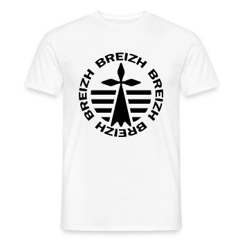 Breizh Bretagne Hermelin 1 - Männer T-Shirt - Weiß - Vorne - AI Model Male 178 dark (178cm)